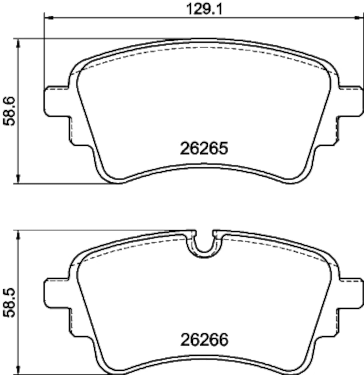Set of 4 Rear Disc Brake Pads for Audi A6 Quattro, A7 Sportback (2012–2018)