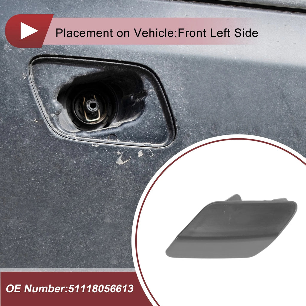 Front Left Bumper Trim Nozzle Cover No. 51118056613 for BMW 320i 