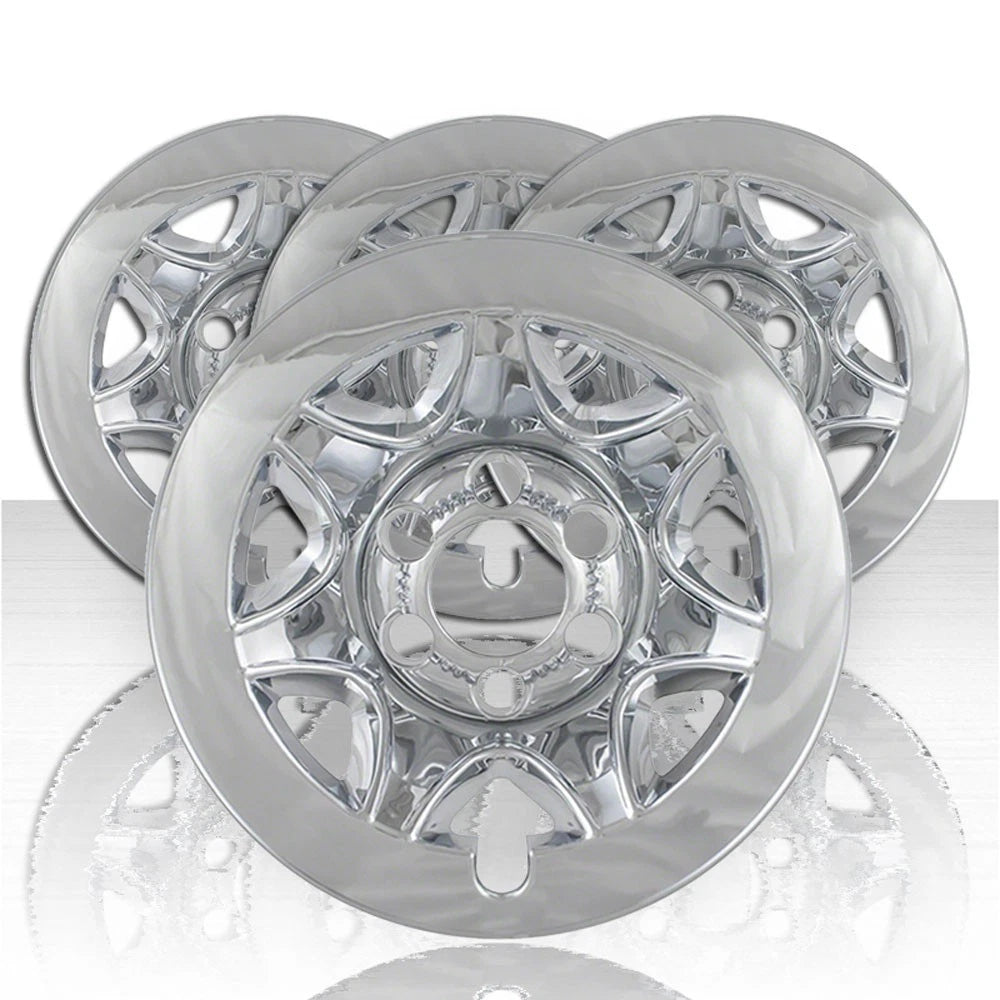 Set of 4 6 Lug 17" Chrome Wheel Skins Rim Simulators Hub Caps for Chevy 1500