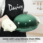 6QT Oval Dutch Oven with Silicone Mitts for Sourdough Bread (2023)