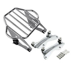 Chrome Luggage Rack with 4 Docking Hardware for Harley Touring Street Glide (2014–2024)
