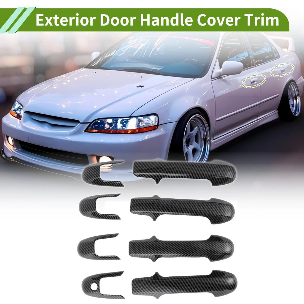 Exterior Handle Cover Trim for Honda Accord (2003–2007) Carbon Fiber Black