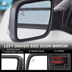 Side Mirror with Blind Spot Puddle Lamp for Ford Explorer (2016-2019)