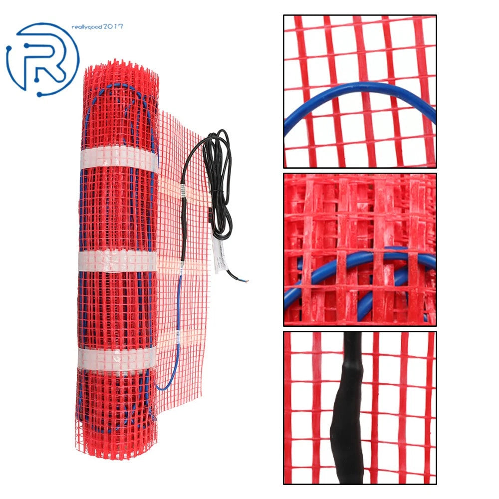 Electric Radiant Floor Heating System for Home (15 Sqft) with Thermostat
