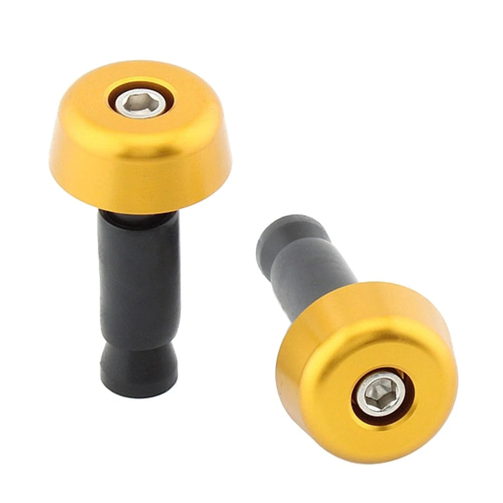 Handlebar Grips & End Caps for Universal Motorcycle (0.5in/12.7MM) Gold