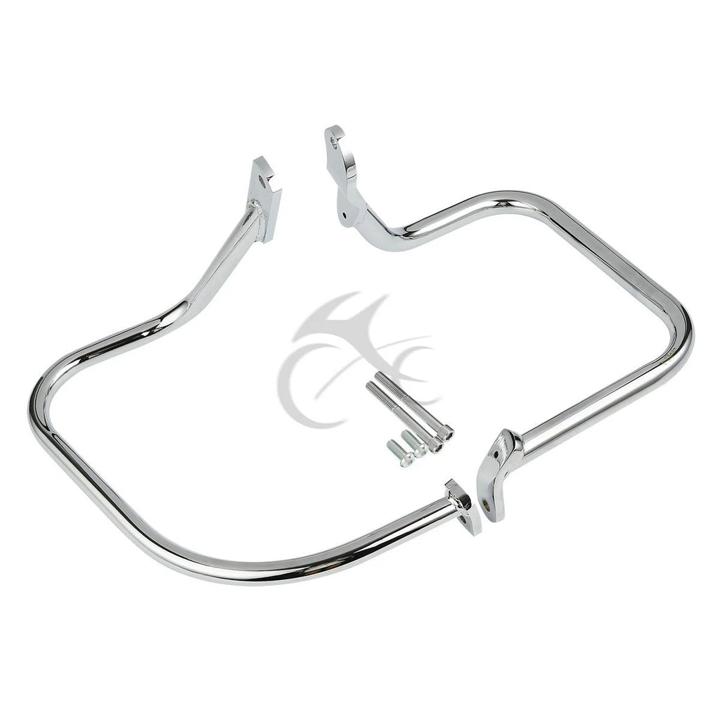 Rear Saddlebag Guard Rail Crash Bar for Harley FLST FLSTC FXST FXSTB (2000–2017)