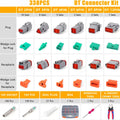 338Pcs DT Connector Kit with Crimping Tools for Waterproof Electrical Plugs