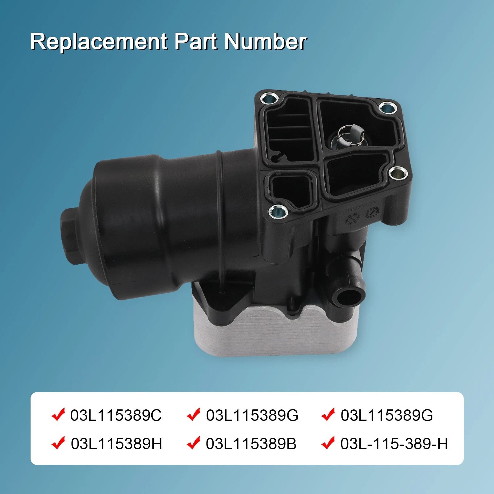 Oil Filter Housing with Filter & Cooler for VW Passat TDI (2012-2014)