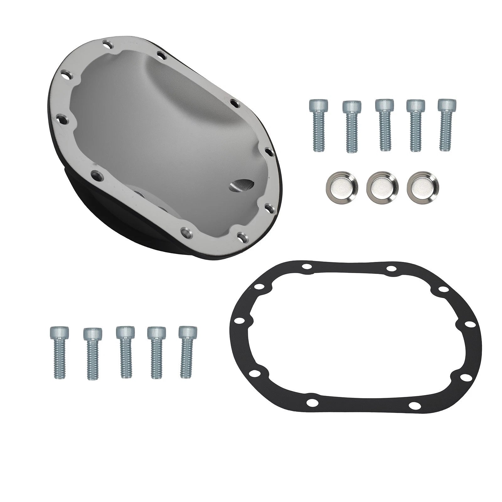 Aluminum Differential Cover Rear Black for Jeep Wrangler Cherokee (1971–2022)