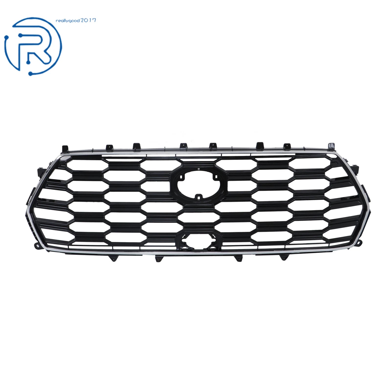 Front Bumper Grille for Toyota Sequoia (2023-2024) Black Chrome