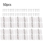 50Pcs Mini Silver Hinges for Wooden Box Toolbox Jewelry Box (18x16mm)