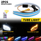 RGB 60CM LED DRL Lamp Strip for Universal Vehicles 