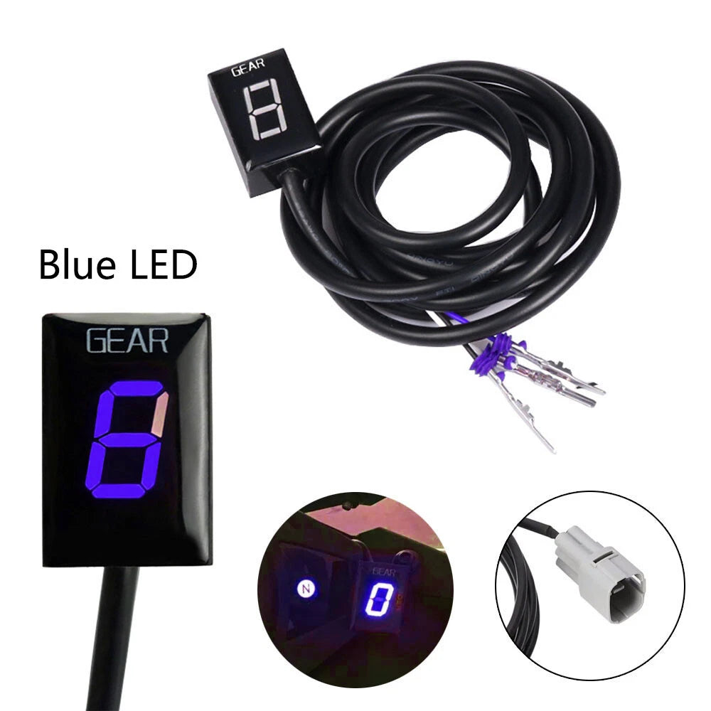 Blue LED Gear Indicator for Suzuki SV650 DL650 DL1000 GSX-R600 VL800 (2003–2023)