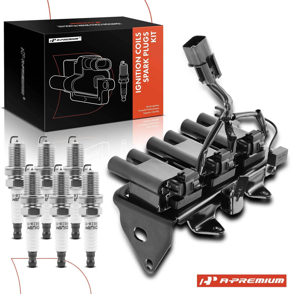 Ignition Coil & Iridium Spark Plugs Set for Kia Sportage (2005–2010)