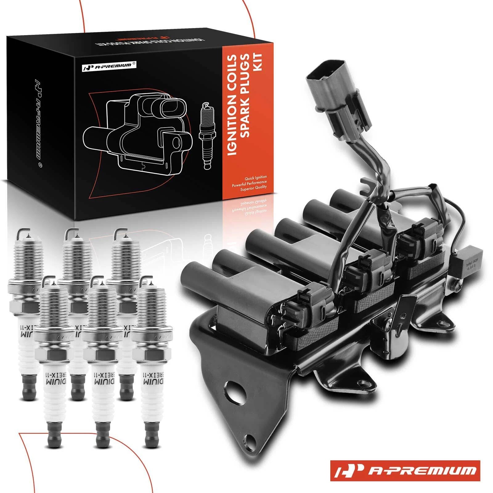 Ignition Coil & Iridium Spark Plugs Set for Kia Sportage (2005–2010)
