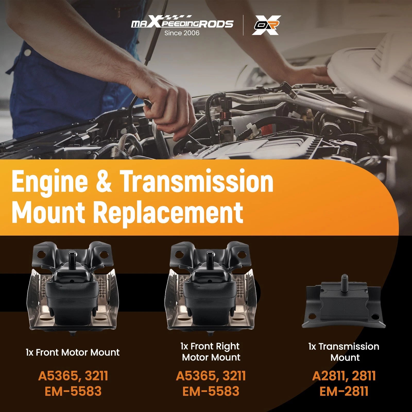 Engine and Transmission Mounts for Chevrolet Avalanche (2007-2013)
