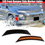 2X LED Smoke Amber Front Side Marker Lights for Chevrolet Trailblazer (2021–2024)