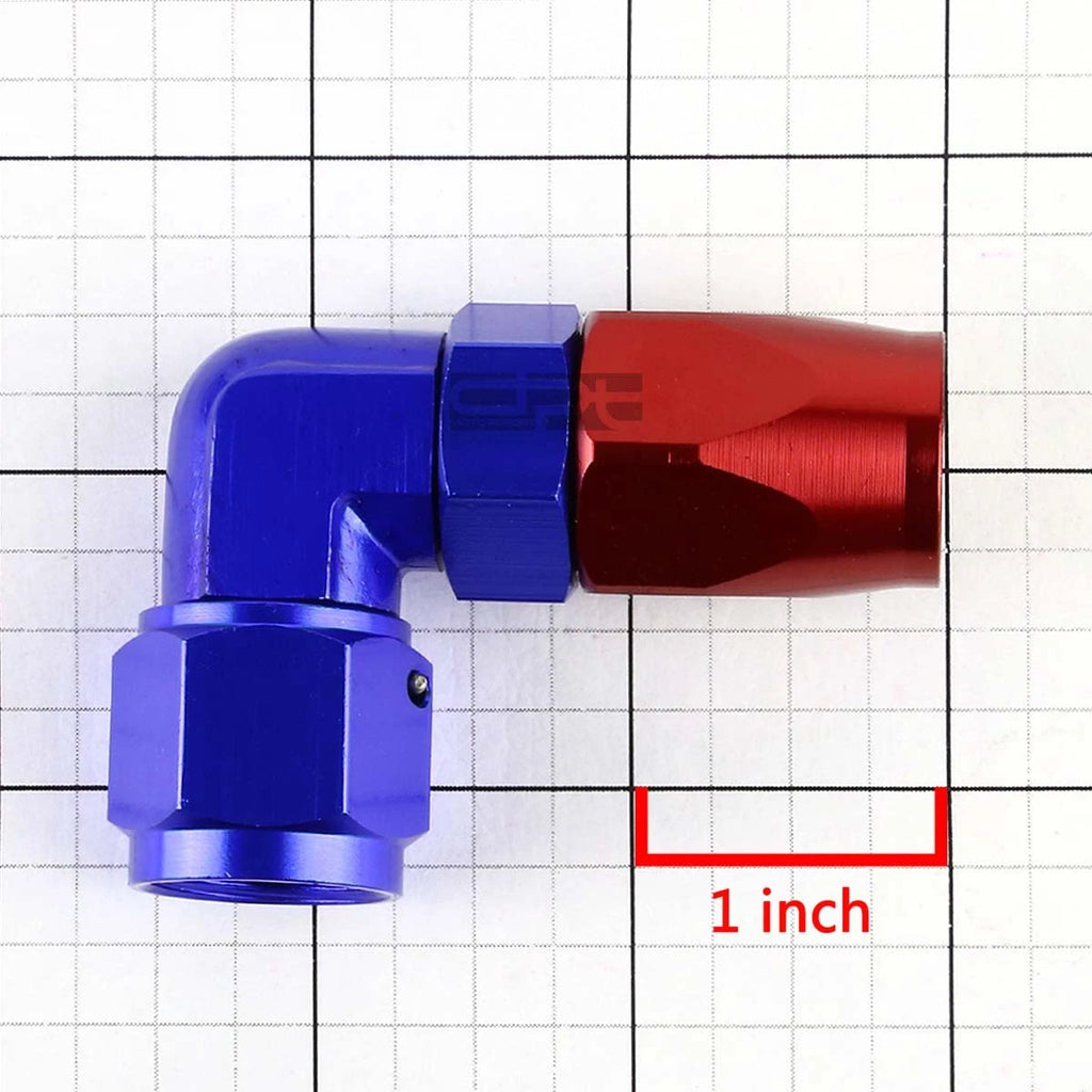 AN4 Swivel Push-On Oil/Fuel Line Hose 90° Male/Female Fitting