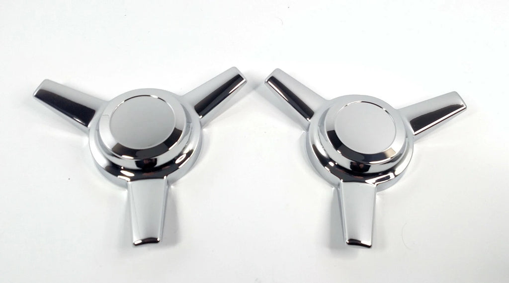 Chrome Metal Spinners 3 Bar Pair for Custom Wheels (Universal)