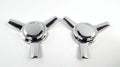 Chrome Metal Spinners 3 Bar Pair for Custom Wheels (Universal)