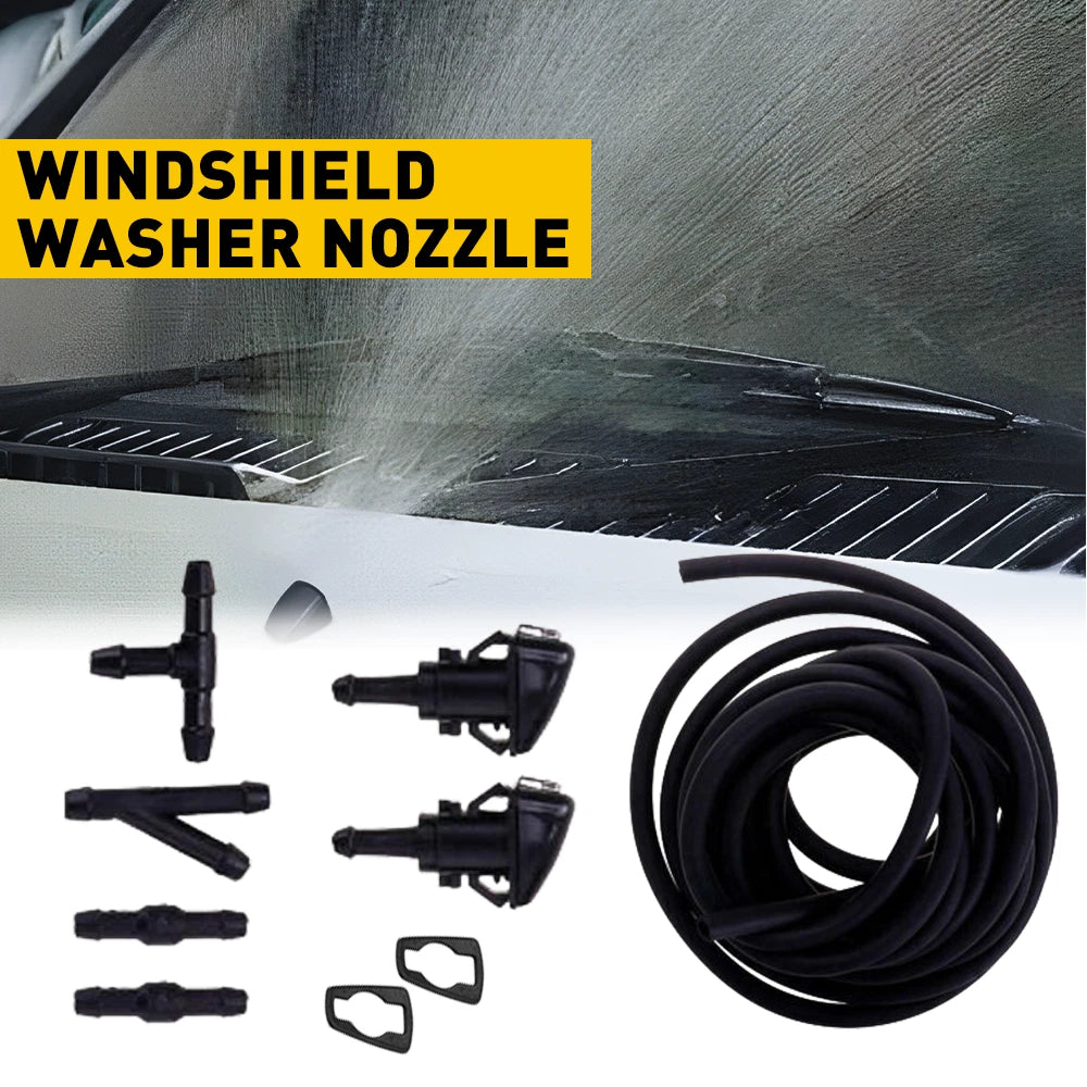 Windshield Wiper Washer Squirter Nozzle Spray Jet Kit for Universal Cars