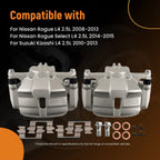 Front Brake Calipers Set for Nissan Rogue Select (2014-2015) / Suzuki Kizashi (2010-2013)