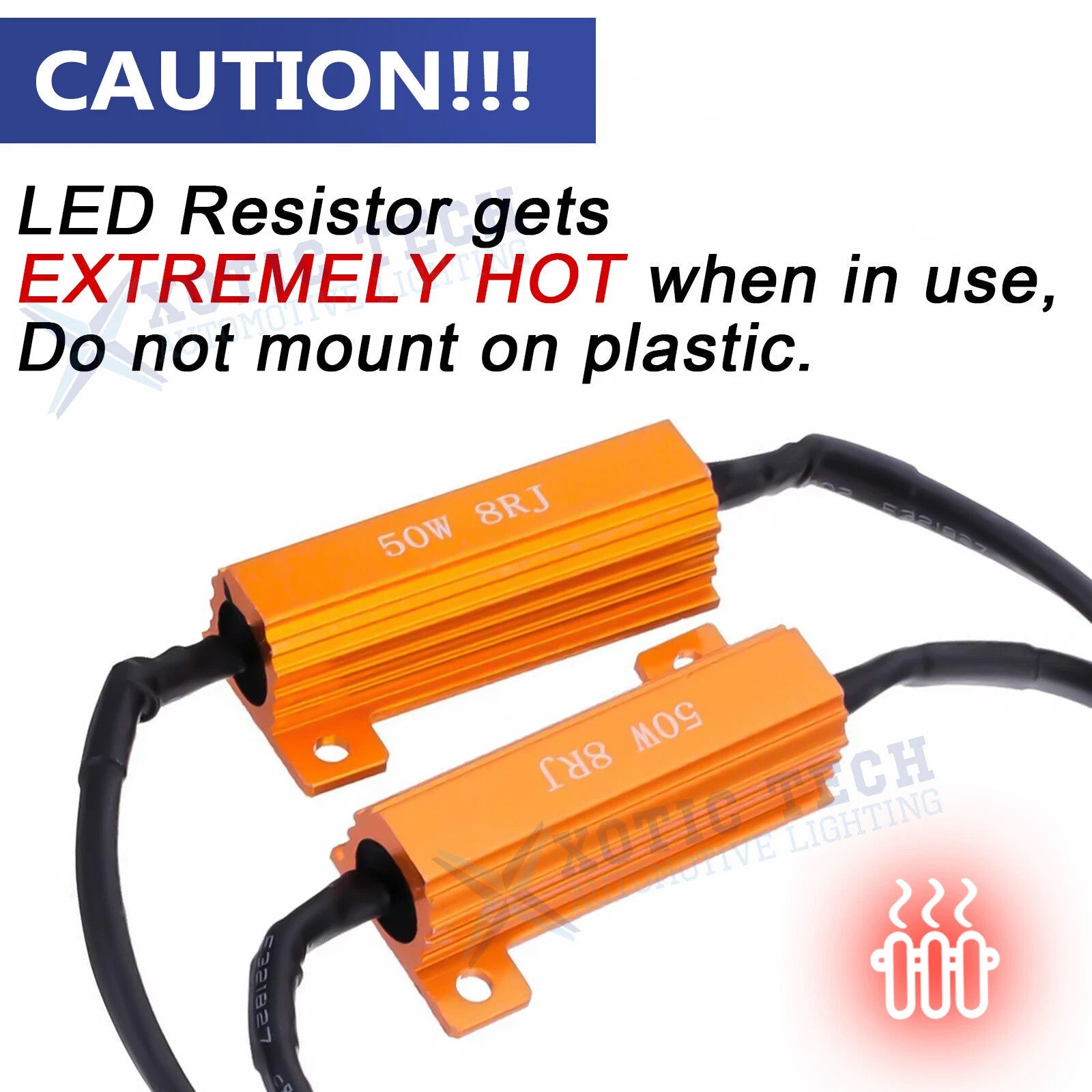 Load Resistor Fix Hyper Flash for Switchback LED Turn Signal (1999-2017)