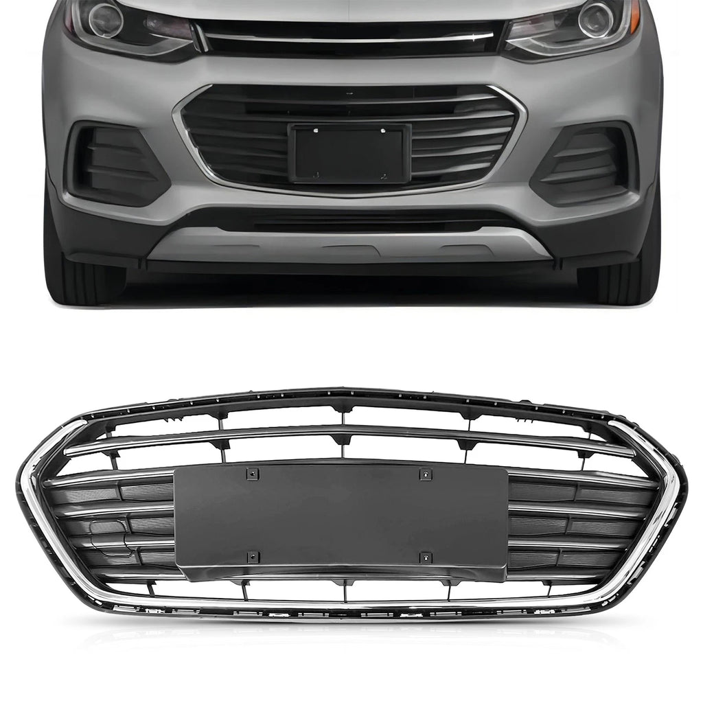Black and Chrome Bumper Grille for Chevrolet Trax (2017–2020)