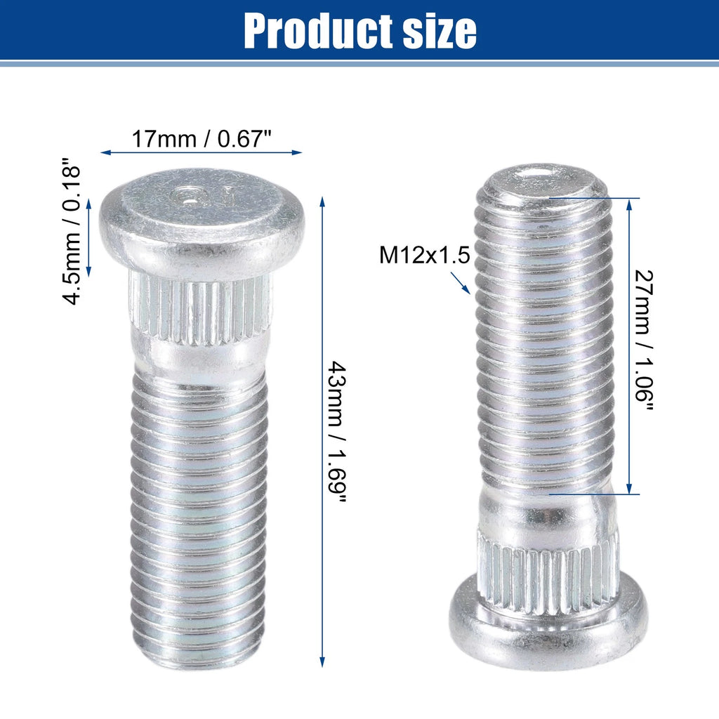 10pcs M12x1.5 Wheel Lug Stud for Honda Accord CR-V (No. 9094202067)