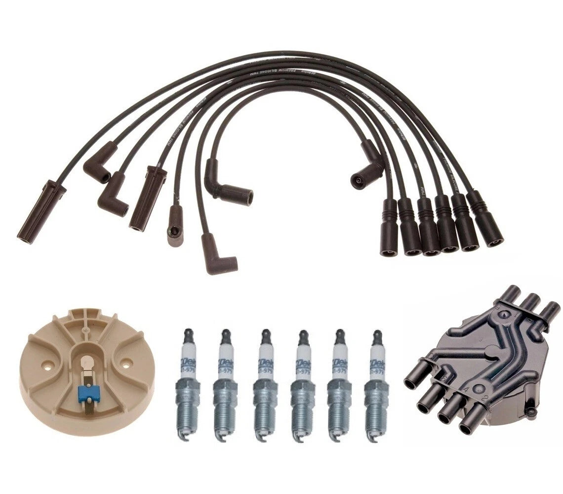 ACDelco Ignition Kit for Chevy GMC 4.3 V6 (1996–2002) - Rotor, Cap, Wires, Plugs