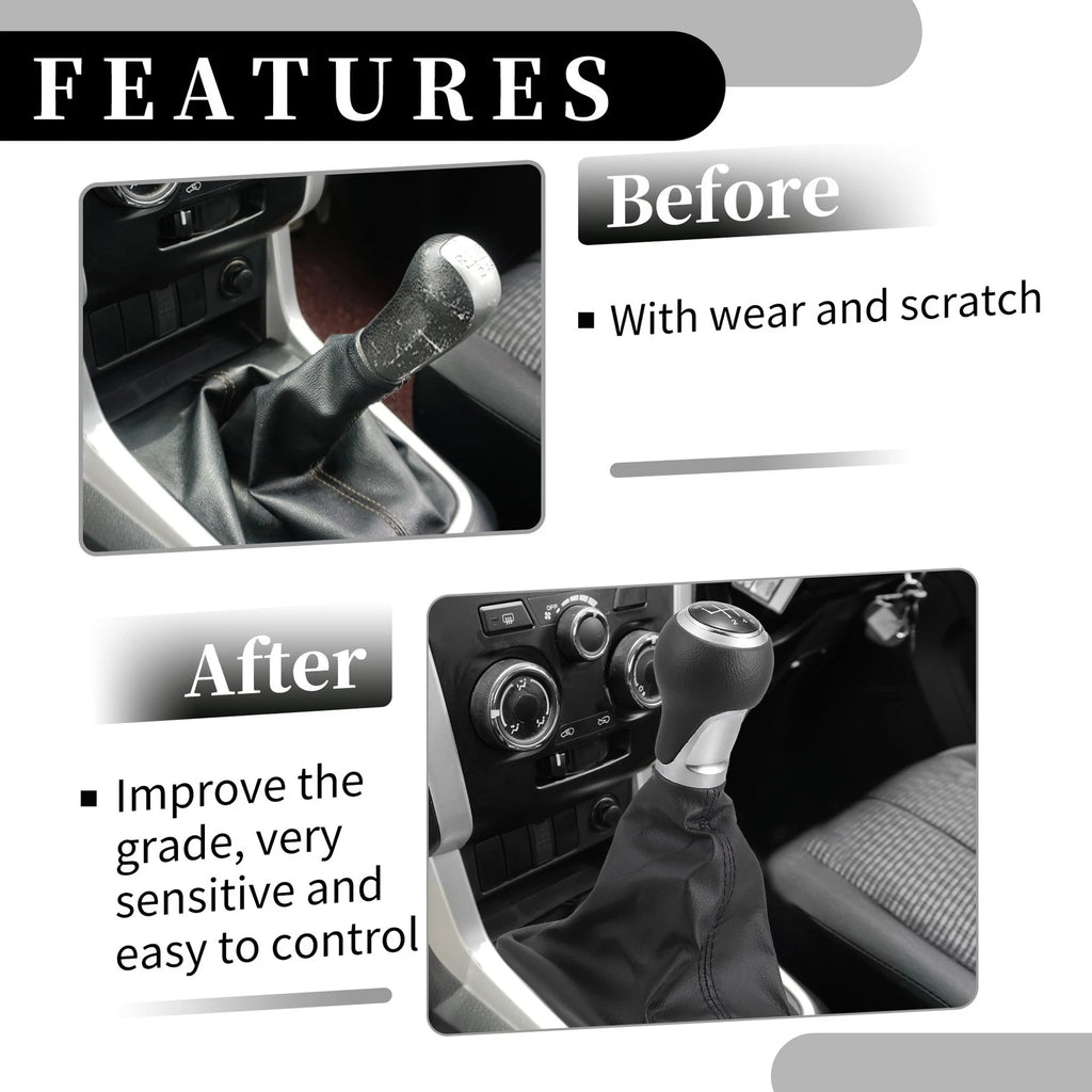 6 Speed Manual Gear Shifter Knob with Cover for Audi A6 C6 4F (2004–2008)