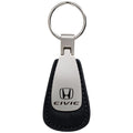Black Leather Teardrop Keychain - Officially Licensed for Honda Civic