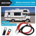 Battery Joiner Connector Lead for 12V 24V Vehicles (30cm, 100A)