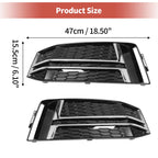 Pair Front Fog Light Grills for Audi A4 B9 S-Line (2017–2023) No.8W0807681F