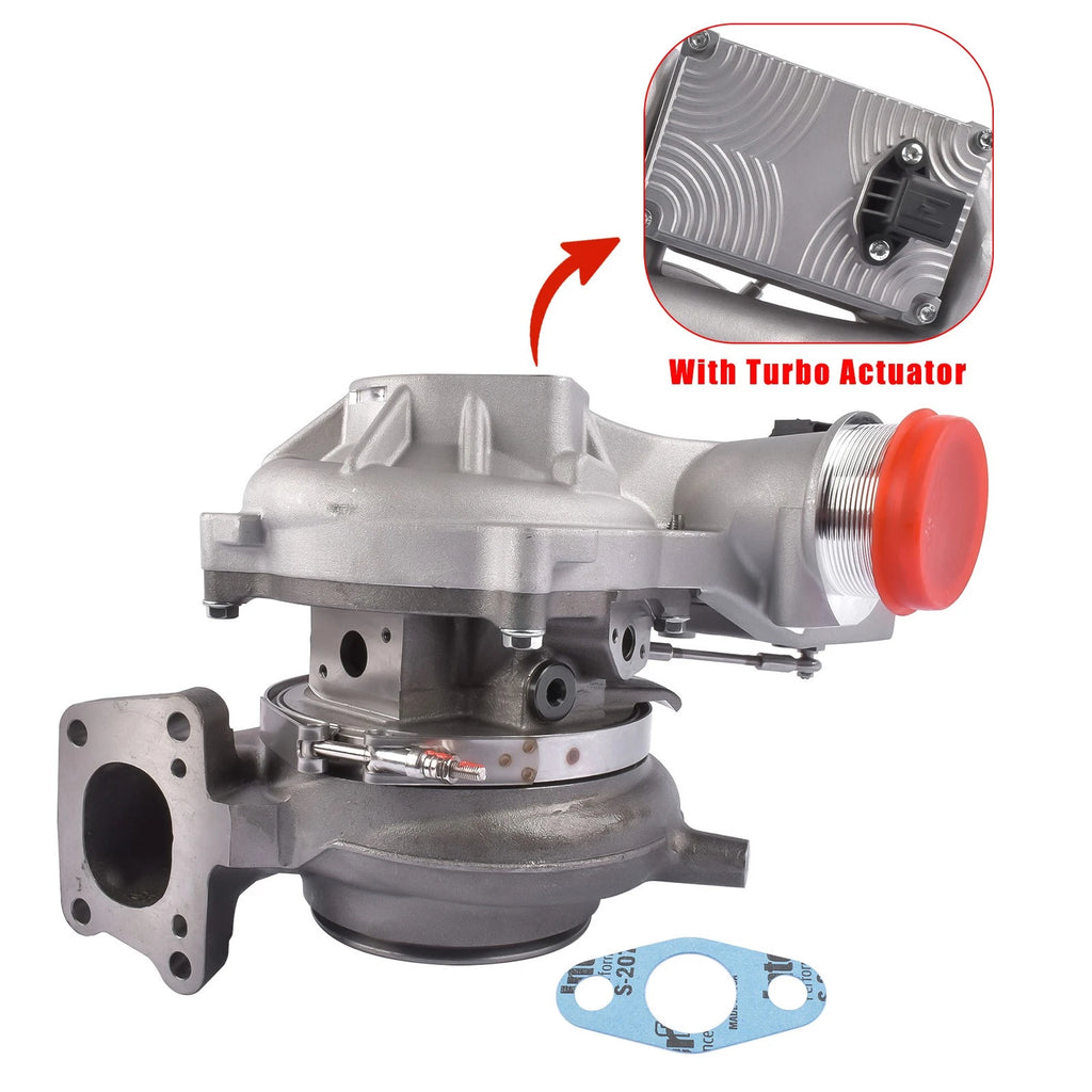Turbocharger with Actuator for GMC Sierra Silverado 2500 3500 HD (2017–2021)