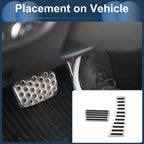 2X Foot Accelerator Pedal Covers for Honda Civic (2006–2009) Silver Tone