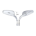 Tapered Tribal Rear View Mirrors for Harley Touring Road Glide (Chrome/Black)