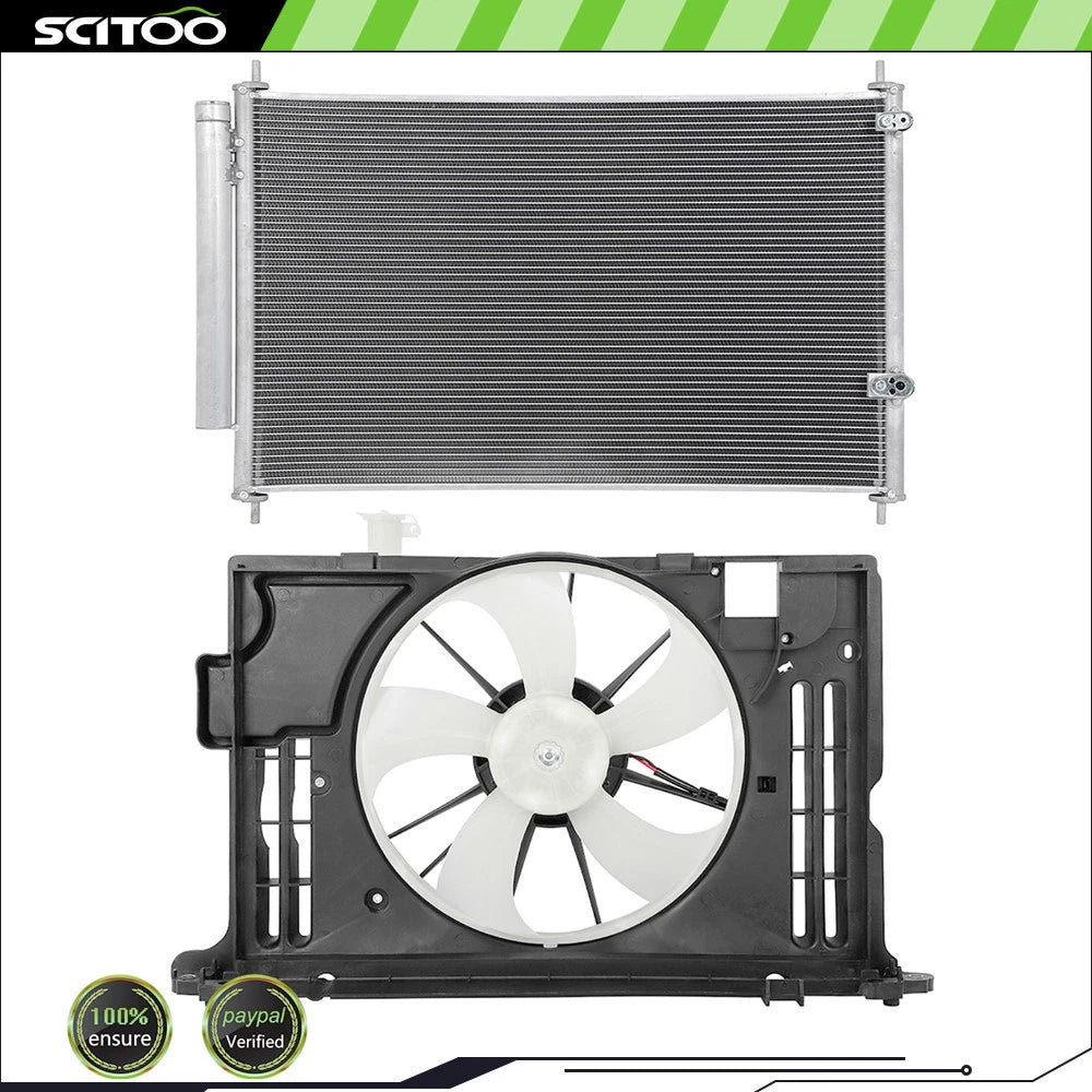 A/C Condenser and Cooling Fan Kit for Toyota Corolla 1.8L L4 (2014–2019)