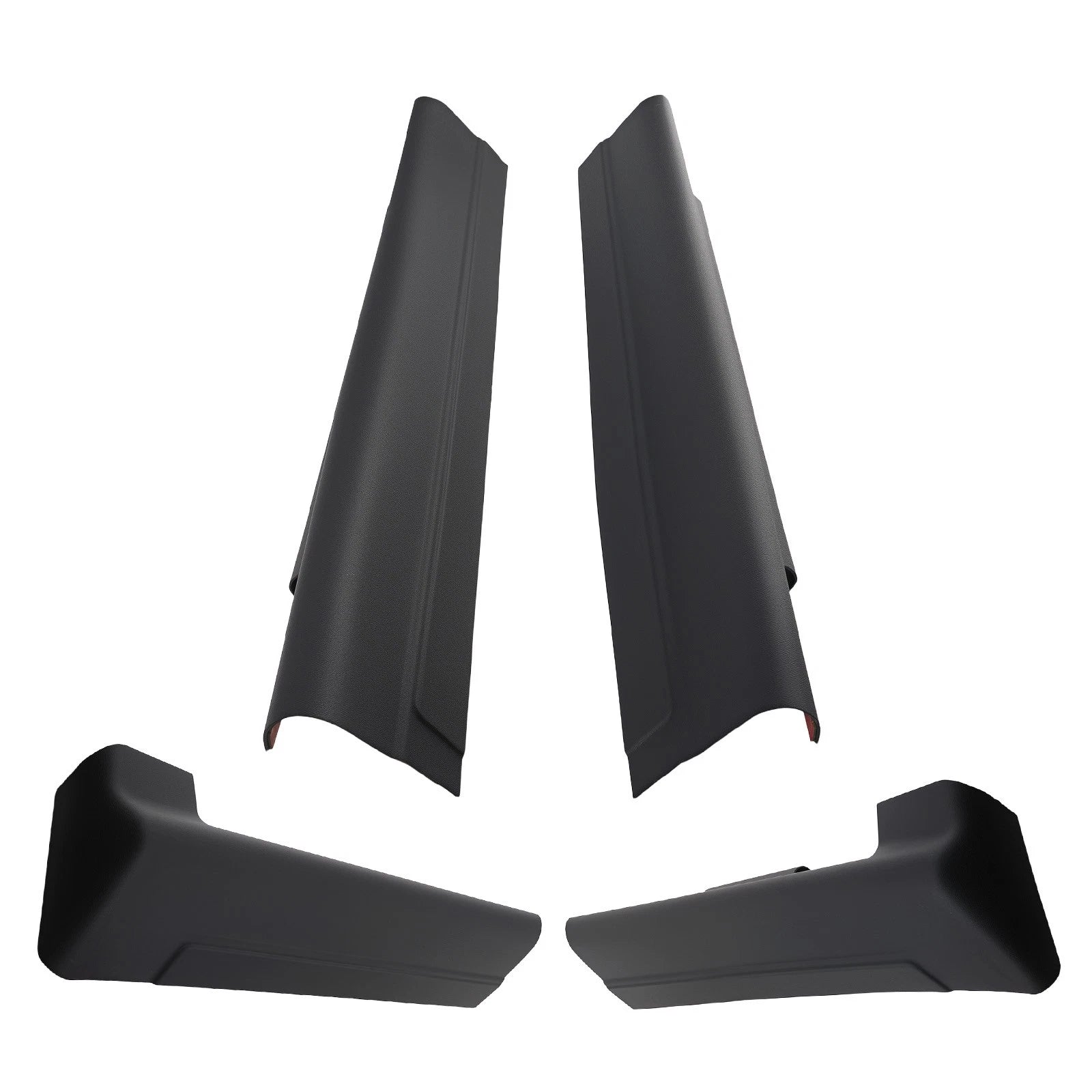 Set of 2 Rocker Panel Covers for Chevrolet Silverado Extended (1999–2006) Black