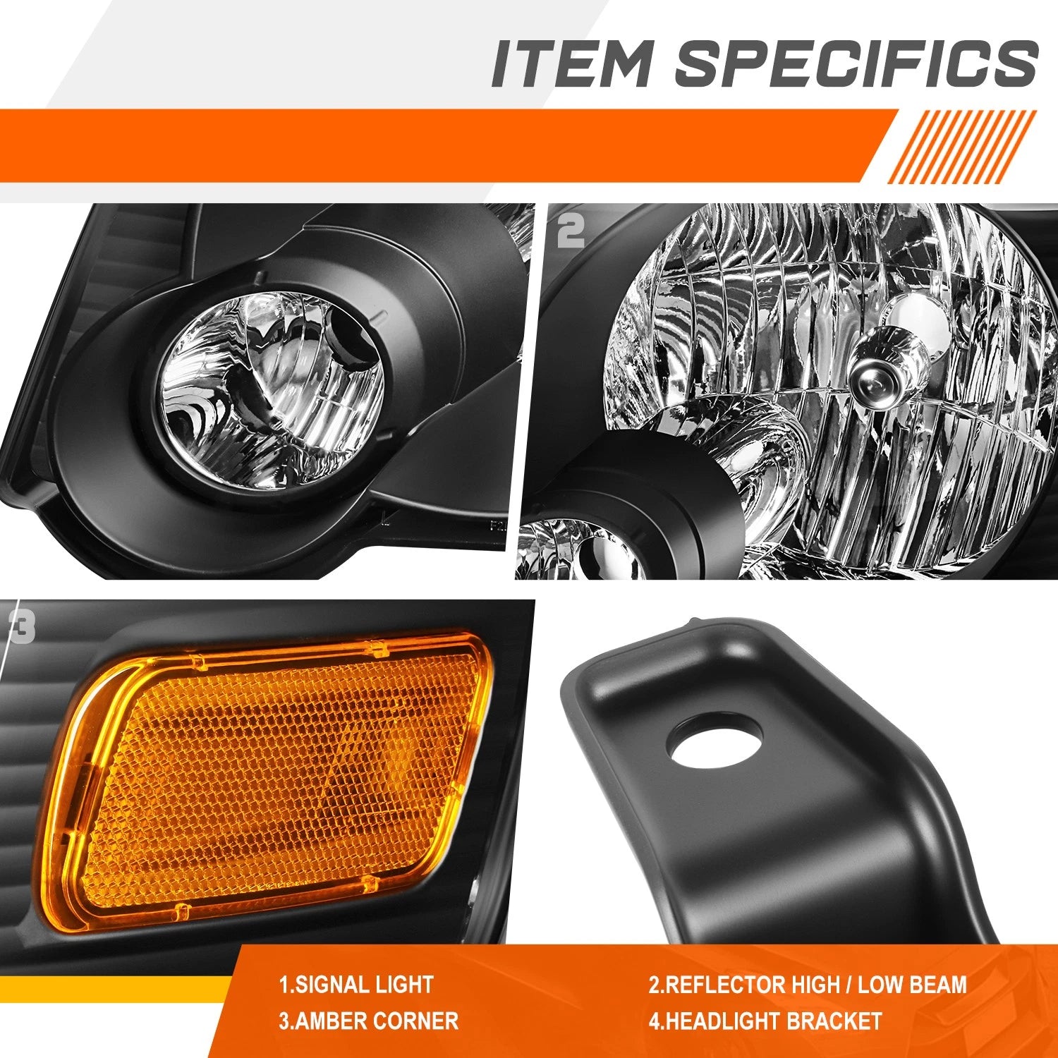 Right Side Headlight Lamp for Express Savana 1500-4500 (2003–2024)