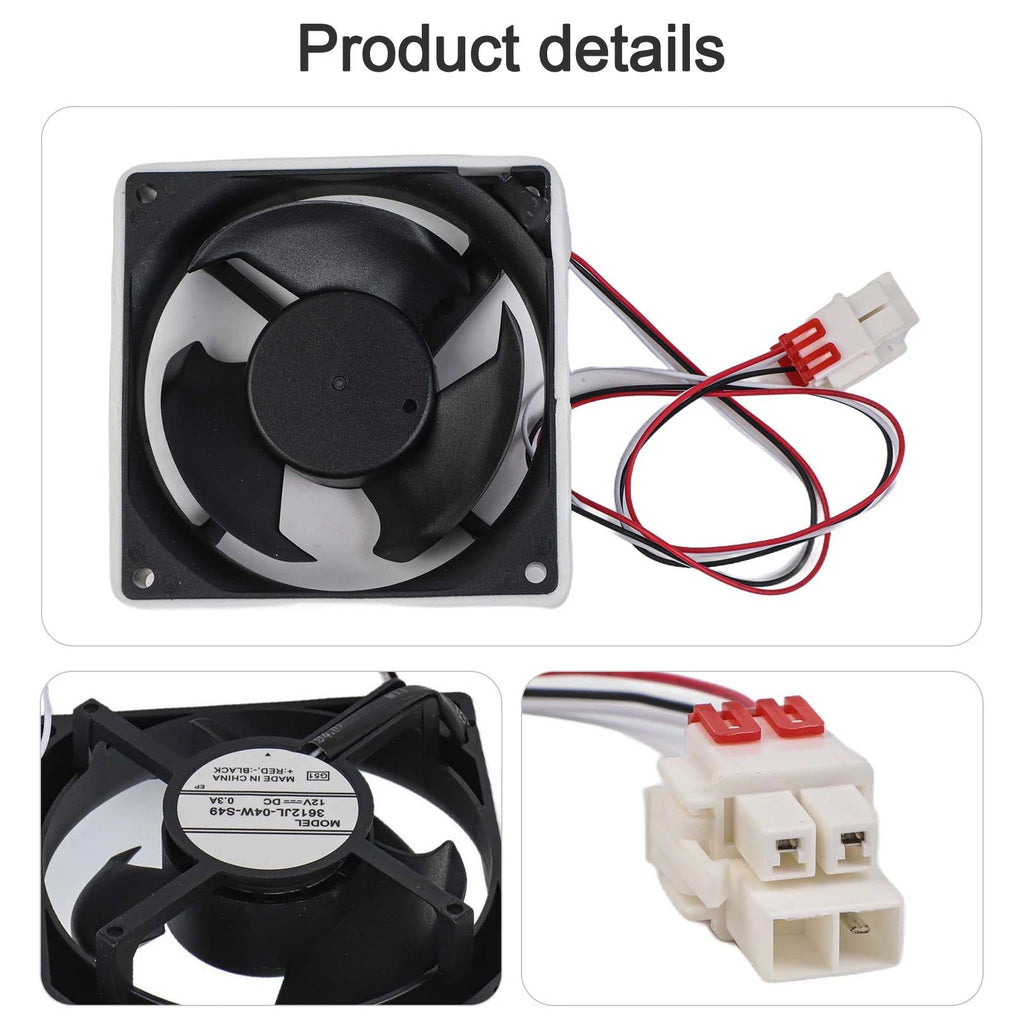 DC 12V 0.3A Motor Fan for Refrigerators Freezers (1X)