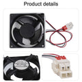 DC 12V 0.3A Motor Fan for Refrigerators Freezers (1X)
