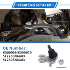 2 x Front Lower Ball Joints for Honda Civic (2006-2011)