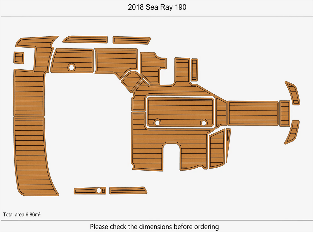 EVA Foam Teak Deck Mat for Sea Ray 190 (2018)