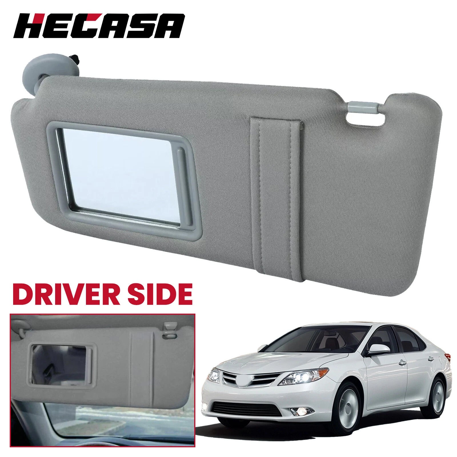 Left Driver Side Sun Visor for Toyota Camry (2007–2011)