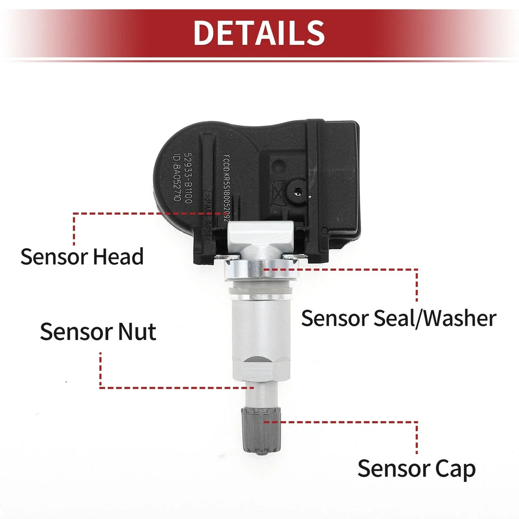 Tire Pressure Sensor 433MHz for Hyundai Accent (2015-2017) 1 x Pcs