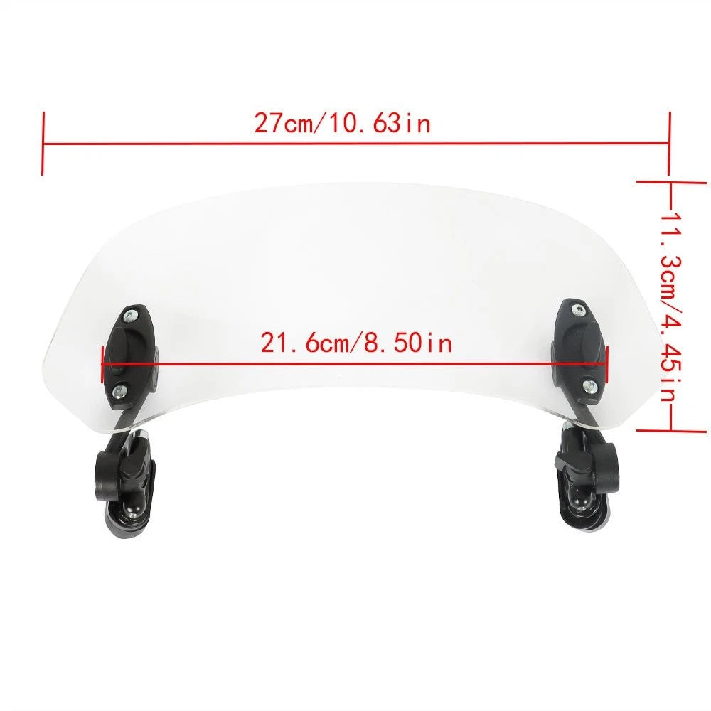Adjustable Clip-on Windscreen Extender for Universal Motorcycle