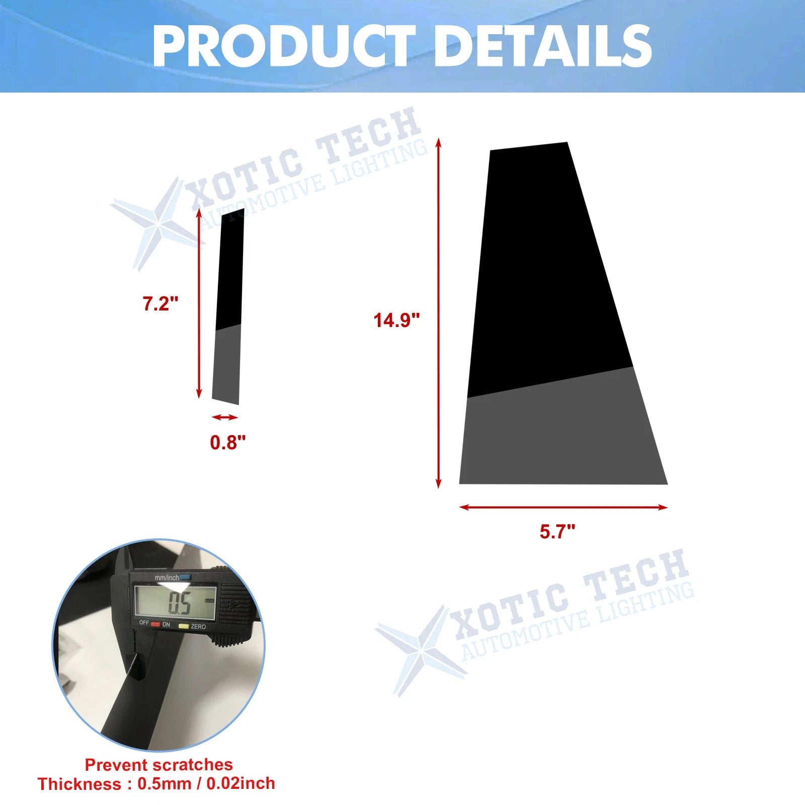 Piano Black Window Pillar Post Door Trim Cover Kit for Mercedes CLS (2012-2016)