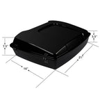 Black Razor Trunk with Latches for Harley Touring Road King Glide (1997–2013)