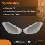 Pair Headlight Lens Cover for BMW X5 (2007-2013)